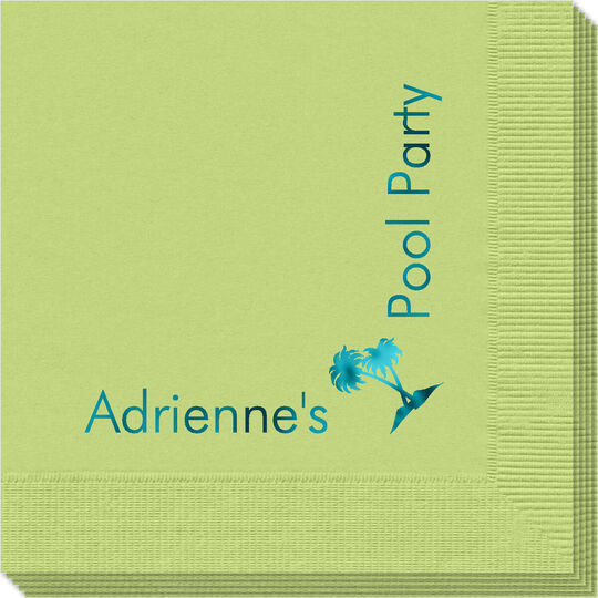 Corner Text with Palm Trees Napkins
